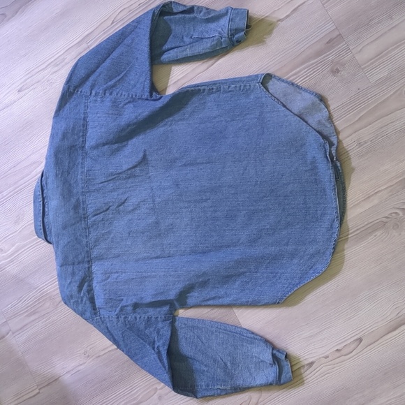 Randy With Love S Pink Embellished Denim Shirt Vintage Made In USA Western Wear - Picture 15 of 16